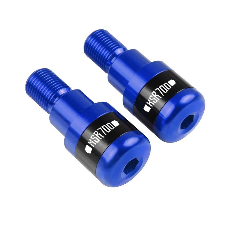 Motorrad Bar End Lenkergewichte Lenkergriffe Endabdeckung Kappe Stecker Passend Für XSR700 2016(Blau) von BLBLXQBL