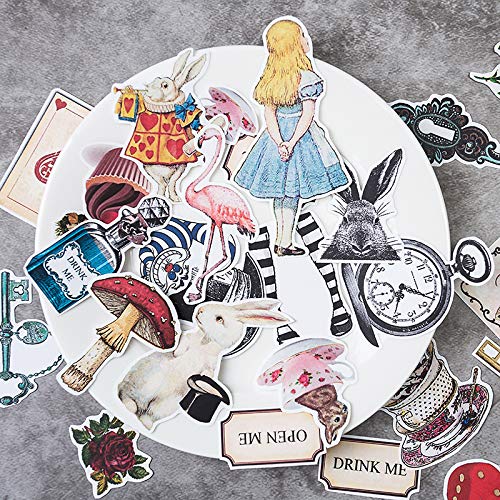 BLOUR 31 Stück/Packung Schöne Alice im Wunderland Kaninchen Dekorative Aufkleber DIY Planer Tagebuch Scrapbooking Album Aufkleber von BLOUR