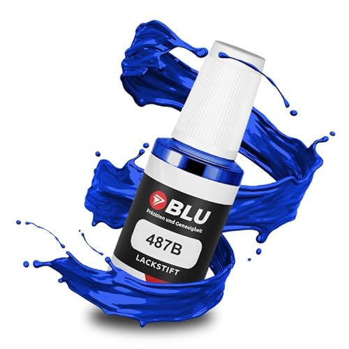 BLU Auto Lackstift Blau kompatibel für FIAT 487B BLAU Notturno | Auto Lack Reparatur Ausbesserungslack von BLU