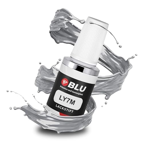 BLU Auto Lackstift Silber kompatibel für Audi LY7M Silber ALUSILBER | Auto Lack Reparatur Ausbesserungslack von BLU