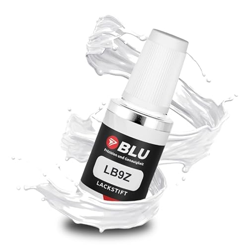 BLU Auto Lackstift Weiß kompatibel für VW LB9Z Weiss WHITESILVERMETALLIC | Auto Lack Reparatur Ausbesserungslack von BLU