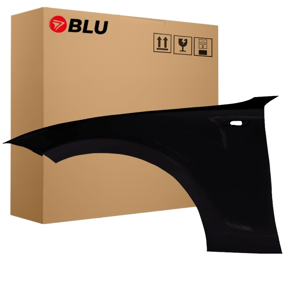 BLU Kotflügel Passend zu BMW E81 E82 E87 E88 (1 I - serie) 668 Links Schwarz | 2004-2013 | Vorderseite Vorne | Lackiert | Einbaufertig von BLU