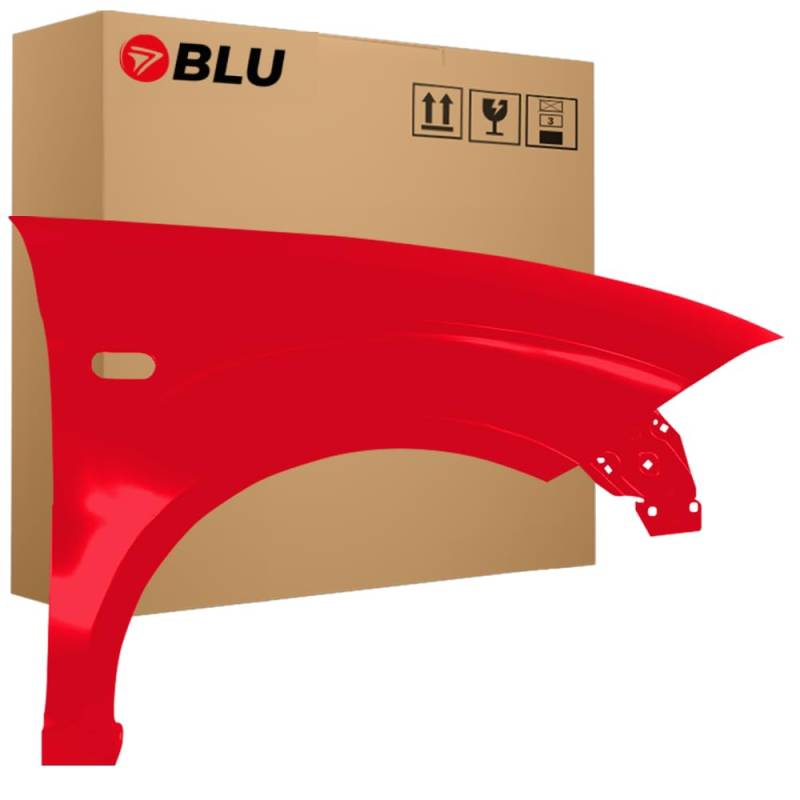 BLU Kotflügel Passend zu Seat Altea 5P1/5P5 LS3H Rechts Rot | 2004-2015 | Vorderseite Vorne | Lackiert | Einbaufertig von BLU