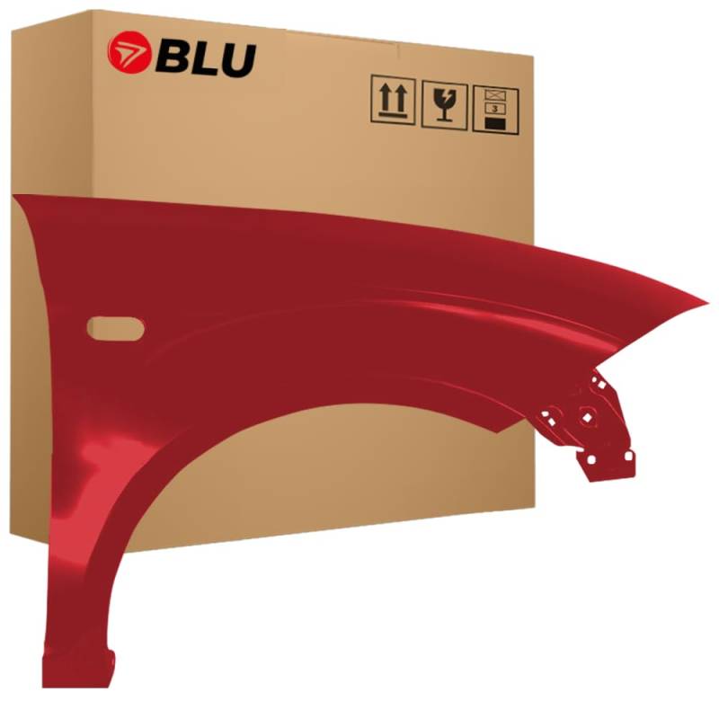 BLU Kotflügel Passend zu Seat Altea 5P1/5P5 LS3X Rechts Rot | 2004-2015 | Vorderseite Vorne | Lackiert | Einbaufertig von BLU