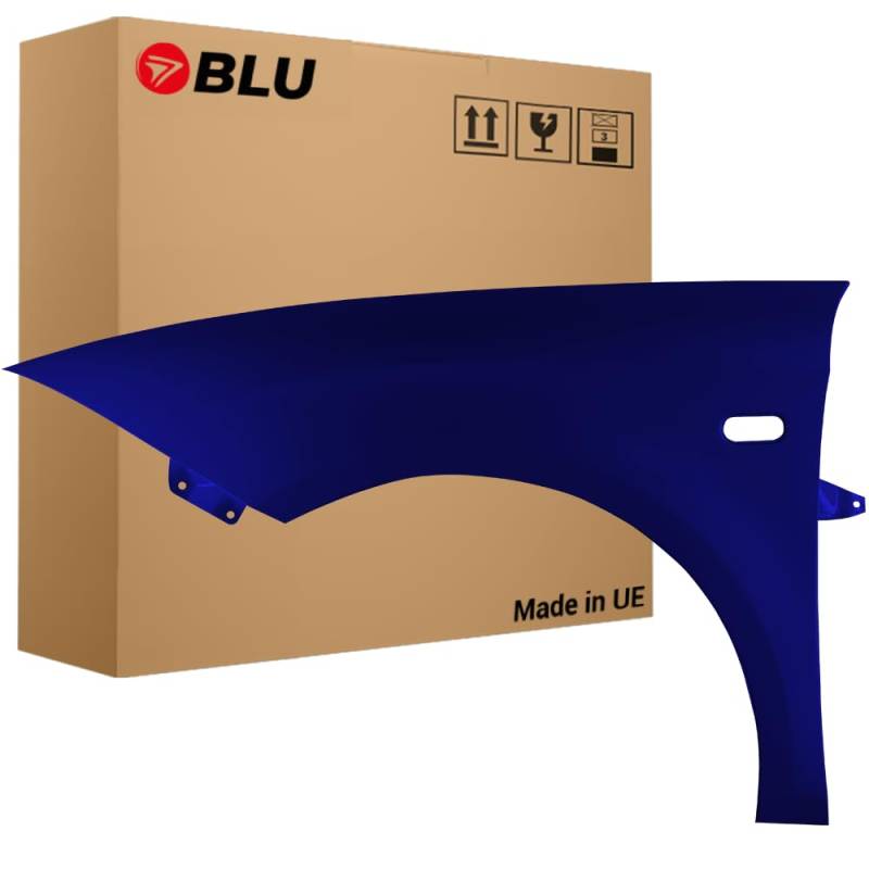 BLU Kotflügel Passend für Seat Leon II 2 1P1 LW5U Links Blau | 2005-2012 | Vorderseite Vorne | Lackiert | Einbaufertig von BLU