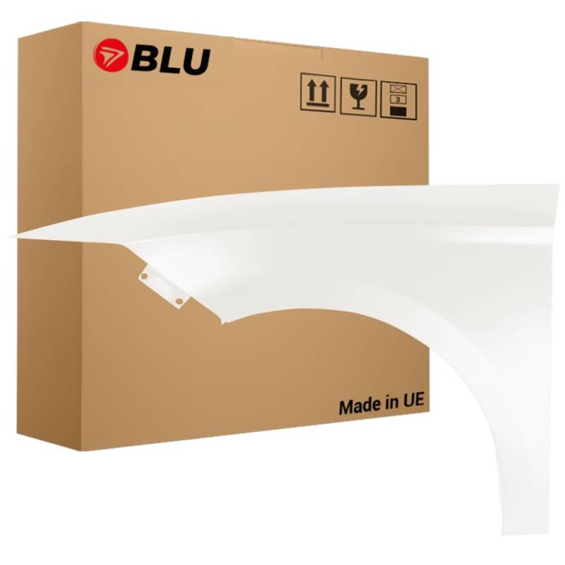 BLU Kotflügel Passend zu Seat Leon III 3 5F LB9A Links Weiss | 2012-2020 | Vorderseite Vorne | Lackiert | Einbaufertig von BLU