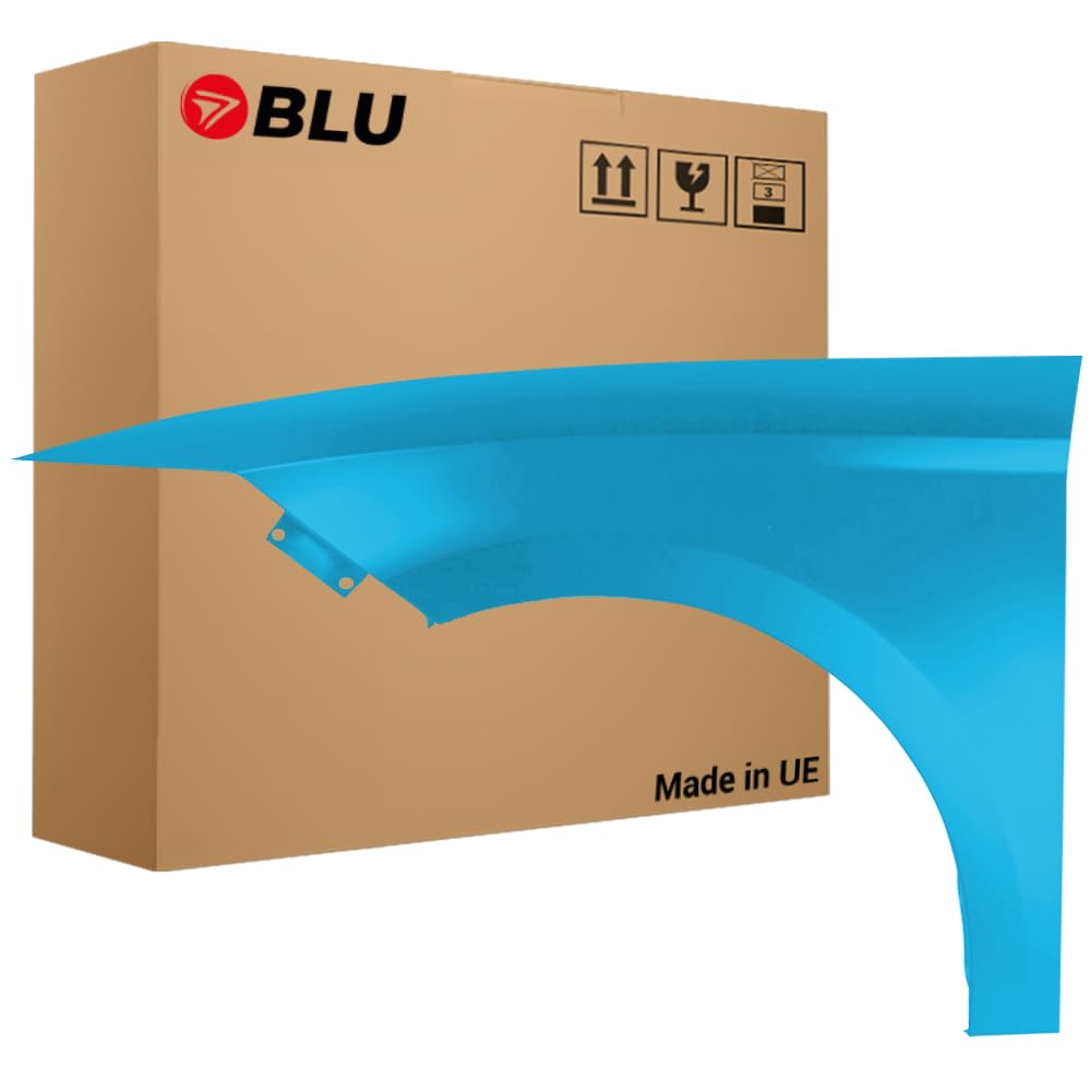 BLU Kotflügel Passend zu Seat Leon III 3 5F LW5N Links Blau | 2012-2020 | Vorderseite Vorne | Lackiert | Einbaufertig von BLU