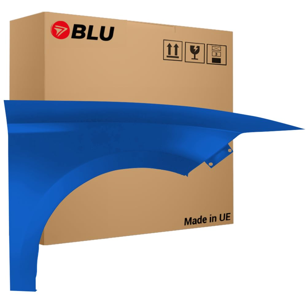 BLU Kotflügel Passend zu Seat Leon III 3 5F LW5P Rechts Blau | 2012-2020 | Vorderseite Vorne | Lackiert | Einbaufertig von BLU