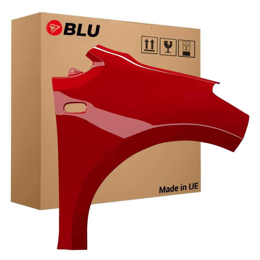 BLU Kotflügel Passend zu VW UP! LY3D Rechts Rot | 2012-2016 | Vorderseite Vorne | Lackiert | Einbaufertig von BLU