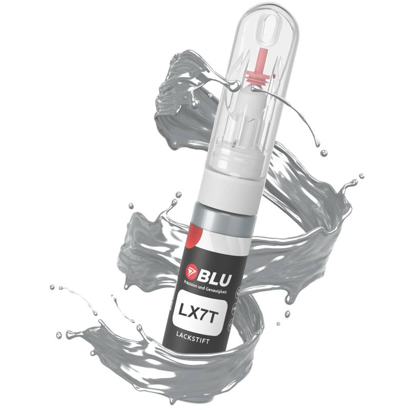 BLU Lackstift Auto kompatibel für Audi LX7T Silber PRISMASILBER | Auto Lack Reparatur 2in1 Ausbesserungslack Pinsel + Nadel von BLU