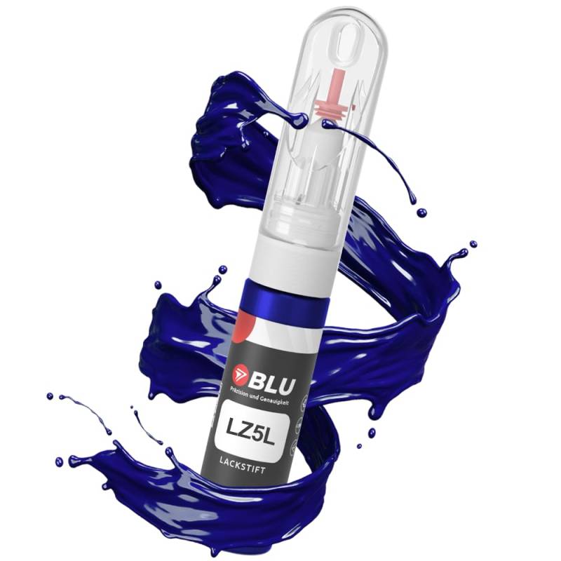 BLU Lackstift Auto kompatibel für Audi LZ5L BLAU MINGBLAU | Auto Lack Reparatur 2in1 Ausbesserungslack Pinsel + Nadel von BLU