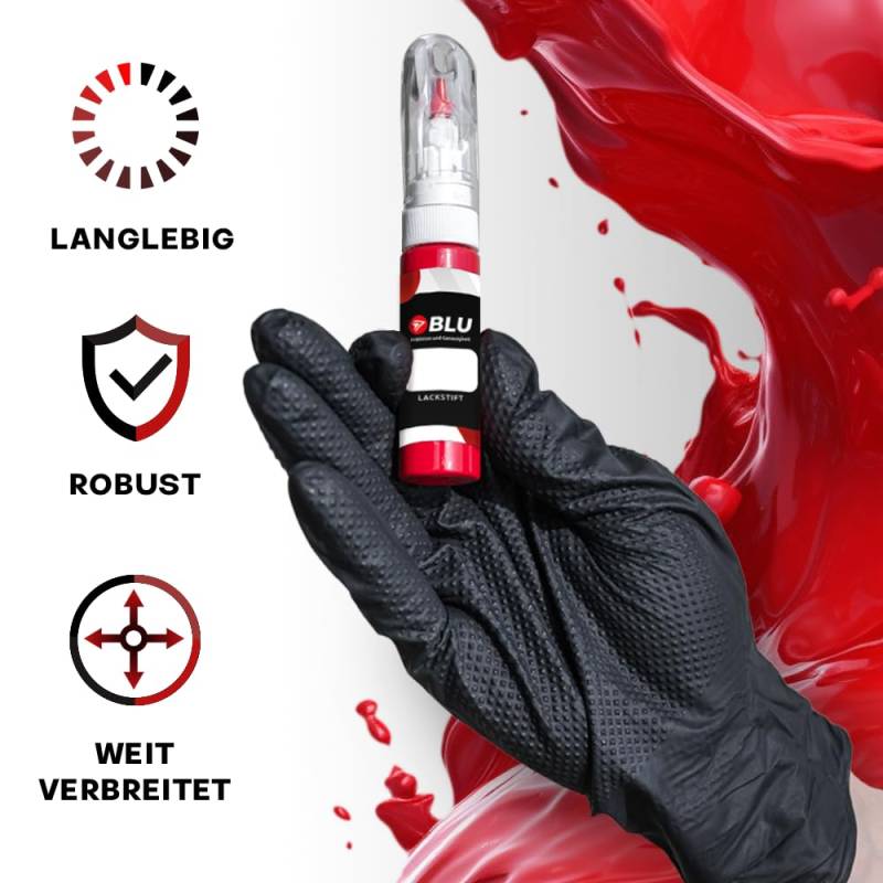 BLU Lackstift Auto kompatibel für Peugeot KKM Violette Pourpre MET | Auto Lack Reparatur 2in1 Ausbesserungslack Pinsel + Nadel von BLU