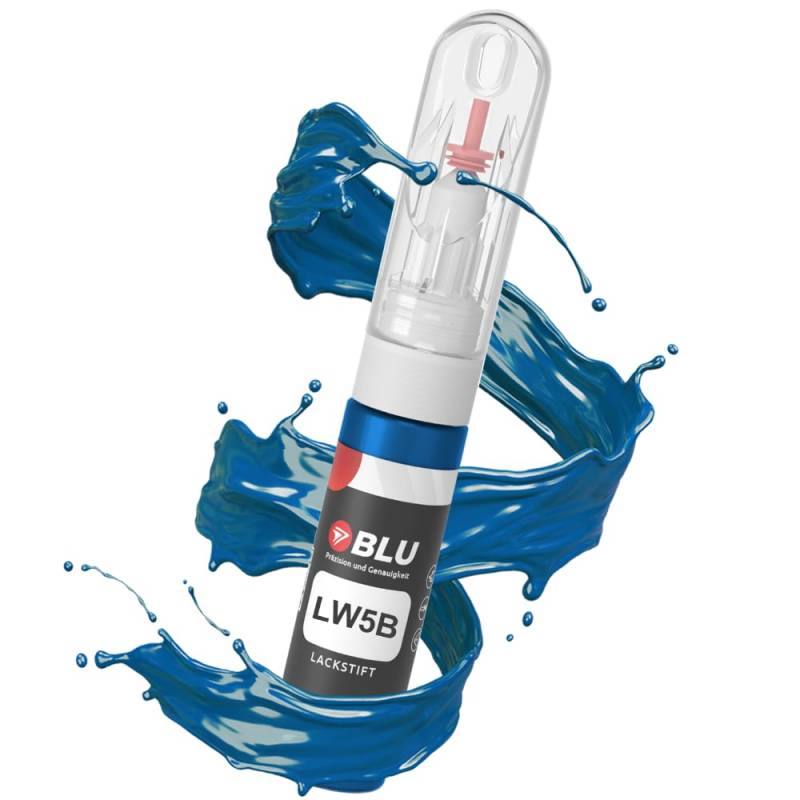 BLU Lackstift Auto kompatibel für SEAT LX5C BLAU AZULGALIA | Auto Lack Reparatur 2in1 Ausbesserungslack Pinsel + Nadel von BLU