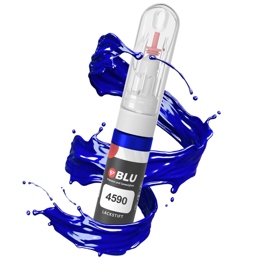 BLU Lackstift Auto kompatibel für Skoda 4590 BLAU DYNAMICBLAU | Auto Lack Reparatur 2in1 Ausbesserungslack Pinsel + Nadel von BLU