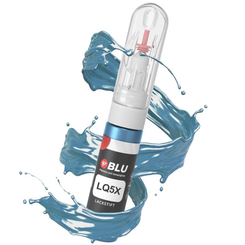 BLU Lackstift Auto kompatibel für Skoda LQ5X BLAU MODRADENIM | Auto Lack Reparatur 2in1 Ausbesserungslack Pinsel + Nadel von BLU