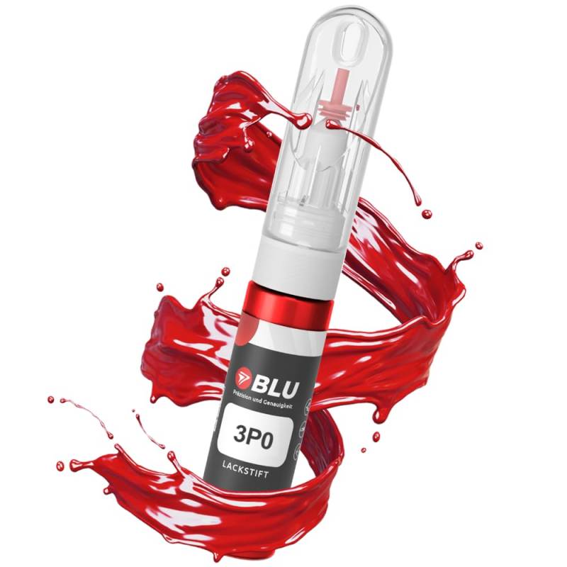 BLU Lackstift Auto kompatibel für Toyota 3P0 ROT ABSOLUTELYRED VULKANROT | Auto Lack Reparatur 2in1 Ausbesserungslack Pinsel + Nadel von BLU