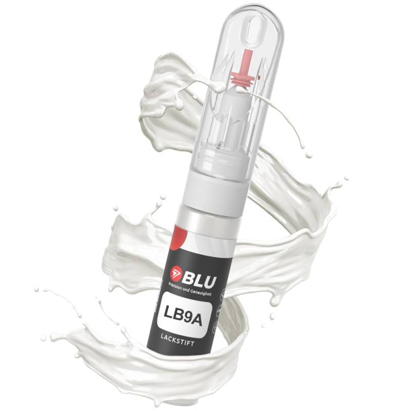 BLU Lackstift Auto kompatibel für VW LB9A Weiss CANDYWEISS | Auto Lack Reparatur 2in1 Ausbesserungslack Pinsel + Nadel von BLU