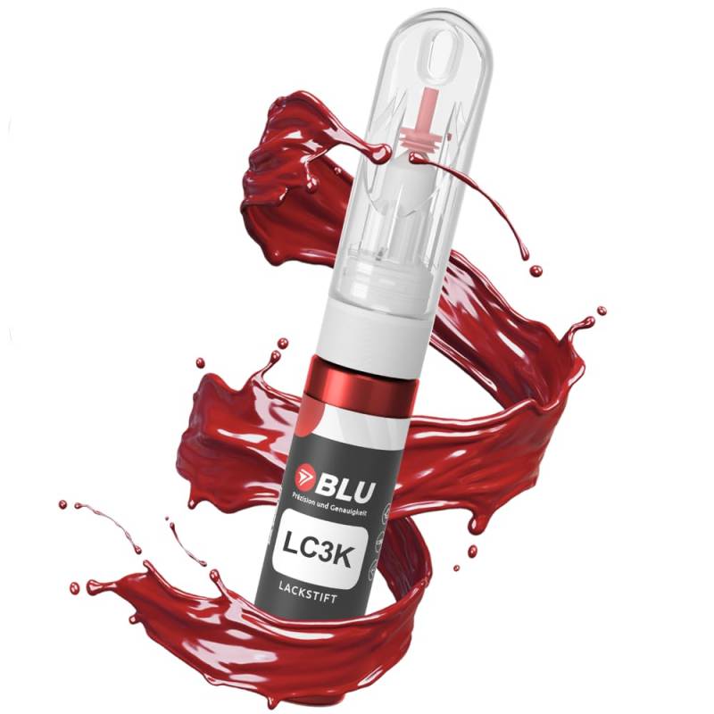 BLU Lackstift Auto kompatibel für VW LC3K ROT CANYONROT | Auto Lack Reparatur 2in1 Ausbesserungslack Pinsel + Nadel von BLU