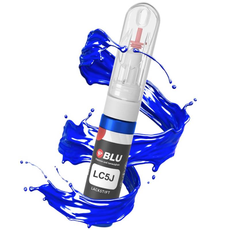 BLU Lackstift Auto kompatibel für VW LC5J BLAU LASERBLUE | Auto Lack Reparatur 2in1 Ausbesserungslack Pinsel + Nadel von BLU