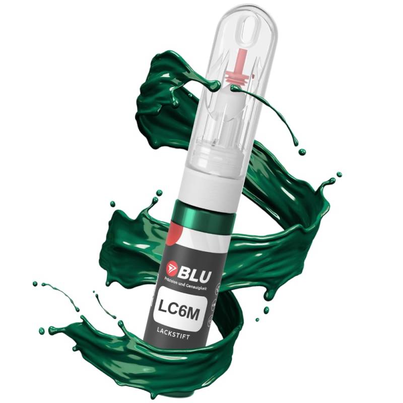 BLU Lackstift Auto kompatibel für VW LC6M Grun BRIGHTGREEN | Auto Lack Reparatur 2in1 Ausbesserungslack Pinsel + Nadel von BLU