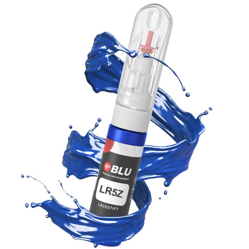 BLU Lackstift Auto kompatibel für VW LR5Z BLAU Rising Blue | Auto Lack Reparatur 2in1 Ausbesserungslack Pinsel + Nadel von BLU