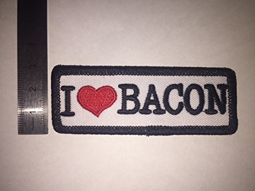 Ecusson-Patches Aufnaher Toppa???I love Bacon???zum Aufb?geln von BLUE HAWAI