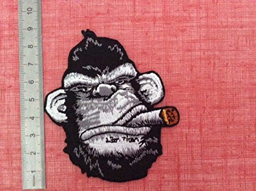 Patches Aufnaher Toppa ? Kopf Gorilla Zigarre ? zum Aufbügeln von BLUE HAWAI