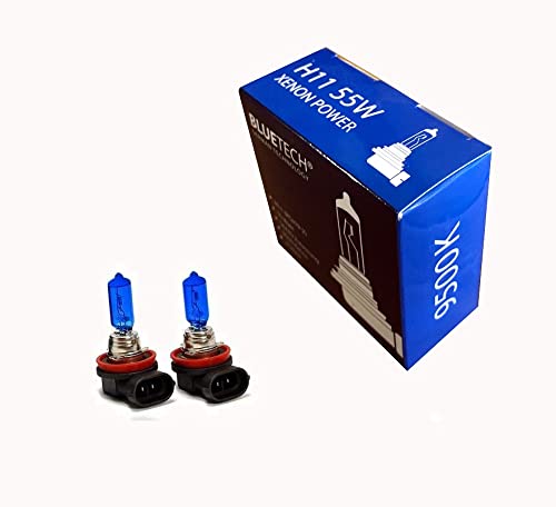 BLUETECH® H11 55W 9500K Xenon Effekt 2er Set mit StVZO Zulassung von BLUETECH® PLUS