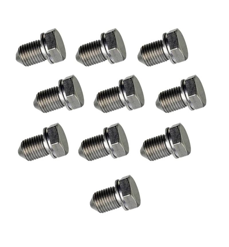 10 x Ölablassschraube M14x1,5mm inkl.Dichring Länge kompatibel mit N90813201 N90813202 mit von BLUETECH