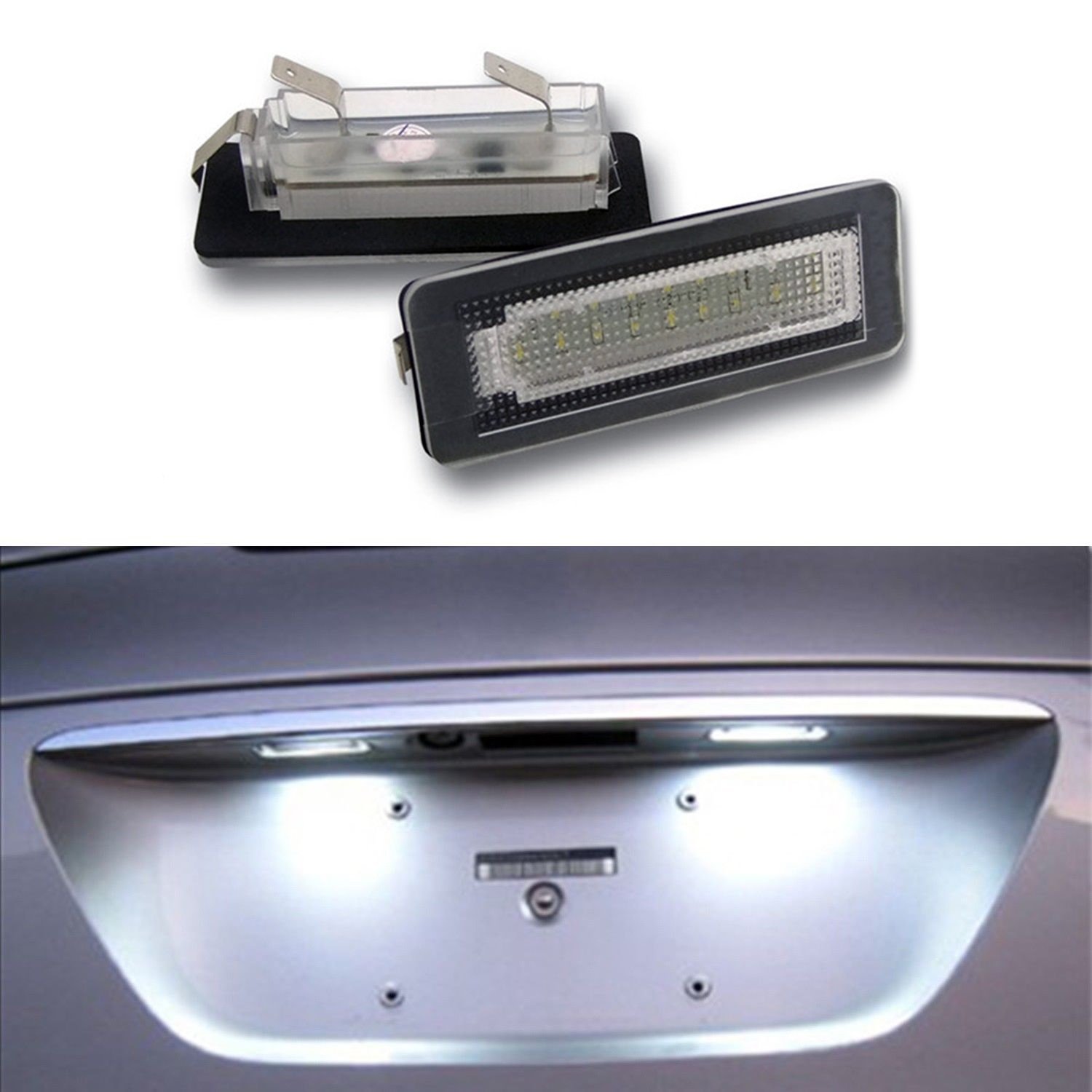 2x LED Kennzeichenbeleuchtung Kennzeichenleuchte Can Bus ohne BC Fehler kompatibel mit SMART Fortwo Fortwo Coupé S450 451 453 von BLUETECH