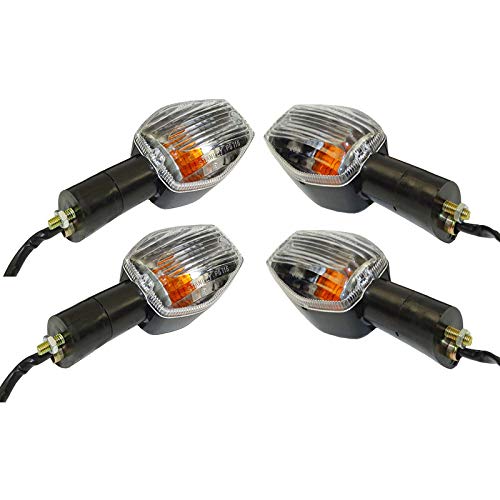 BLacOh Blinker Motorrad 4 Stück vorne und hinten. Hinten Blinker Lampe Licht Passend for HONDA CBR929RR CBR954RR CBR600F4 CBR600F4i CBR 929 954 600 RR F4 F4i Motorrad Blinker(Color:Clear lens) von BLacOh