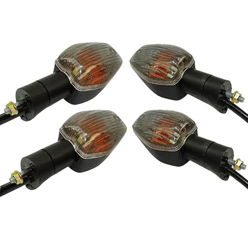 BLacOh Blinker Motorrad 4 Stück vorne und hinten. Hinten Blinker Lampe Licht Passend for HONDA CBR929RR CBR954RR CBR600F4 CBR600F4i CBR 929 954 600 RR F4 F4i Motorrad Blinker(Color:Smoke lens) von BLacOh