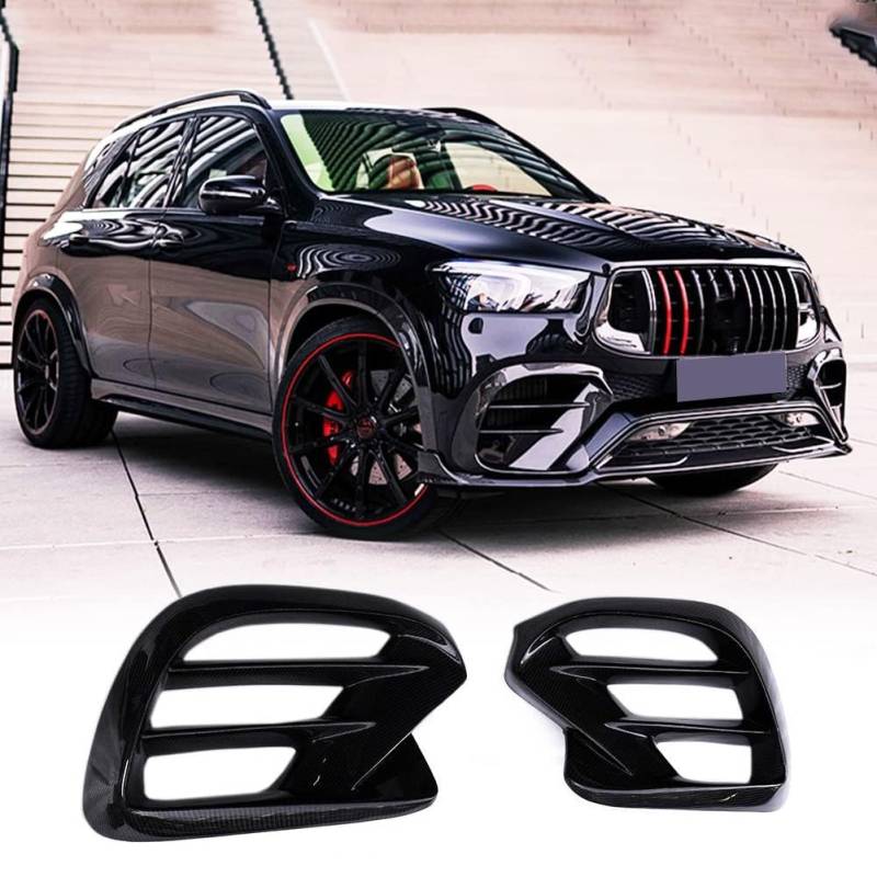 Auto Front Stoßstange Lip Diffusor Splitter Flossen Körper Kit Spoiler Diffusor Auto Tuning für Mercedes Benz W167 GLE450 GLE63 Coupe Sport Utility 4-Door 2020-2023 von BLuvos