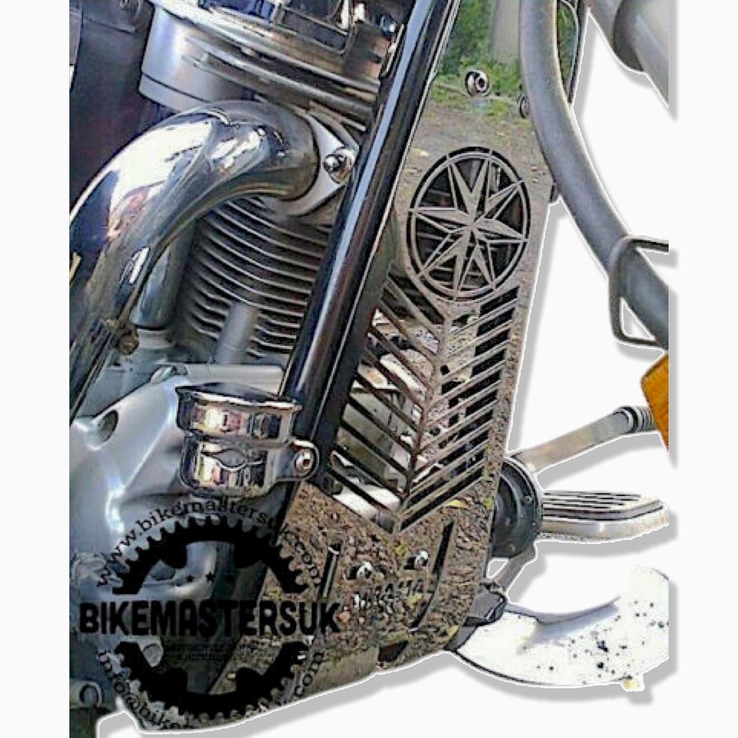 BM UK Motorrad-Kühlergrill-Abdeckung für Yamaha XV1700 Warrior Kühlergrill-Schutz – Warrior XV 1700 von BM UK