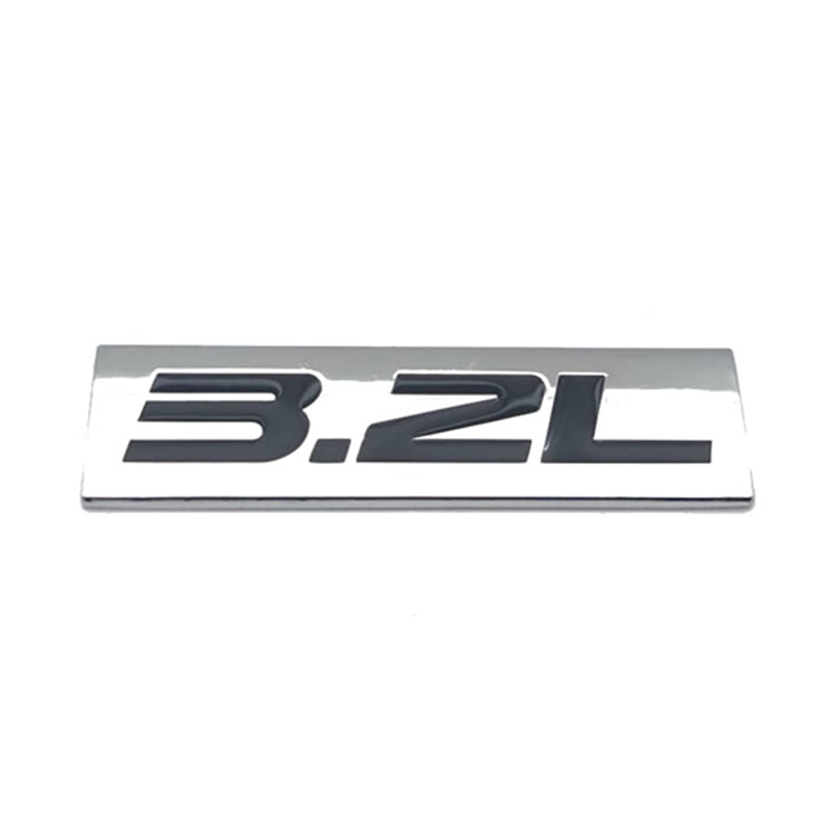 BMINO Auto Styling Metall 3.2L Logo Emblem Turbo Trunk 3.2 Abzeichen Sport Aufkleber Aufkleber Autozubehör Logo-Aufkleber (Color : Silver with B) von BMINO