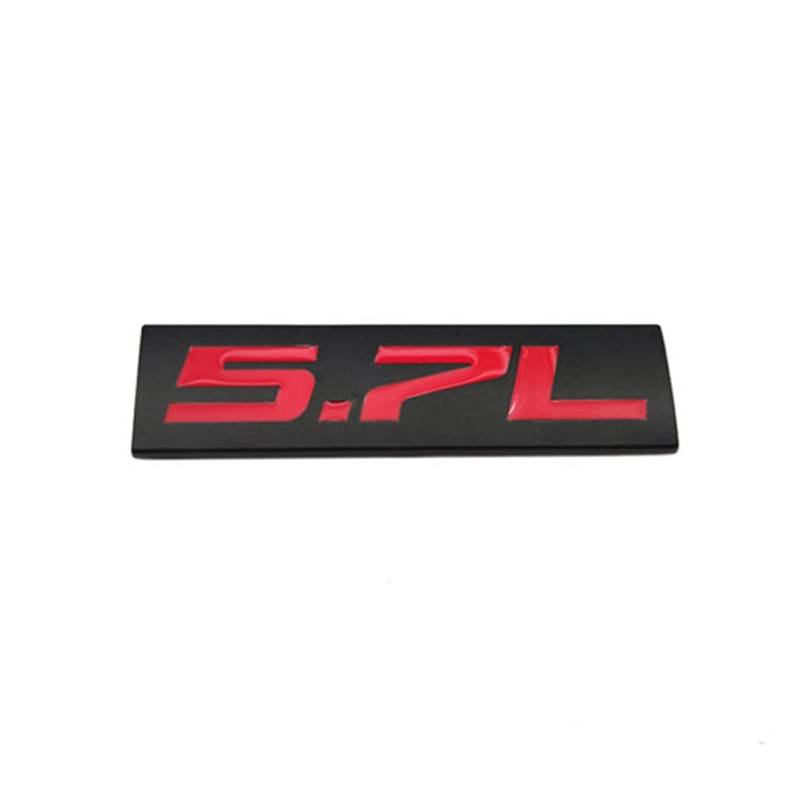 BMINO Auto Styling Metall 5.7L Logo Emblem Seite Abzeichen Aufkleber Aufkleber Autozubehör Logo-Aufkleber (Color : B with r) von BMINO