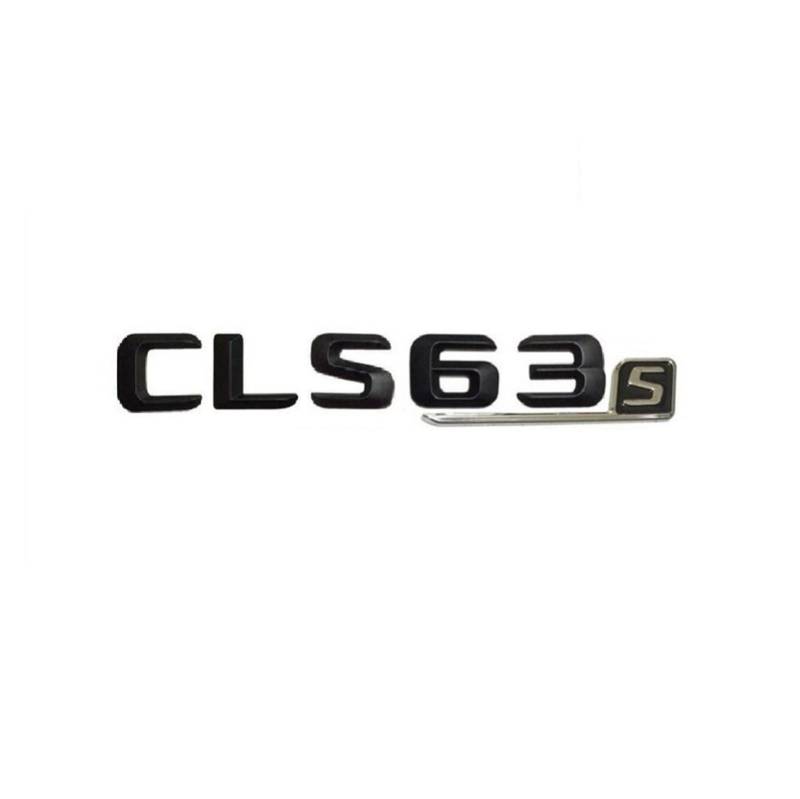 BMINO Mattschwarz CLS63s 3D ABS Kunststoff Kofferraum Hinten Buchstaben Abzeichen Emblem Embleme Aufkleber Aufkleber Kompatibel Mit Mercedes-Benz CLS63 Logo-Aufkleber von BMINO