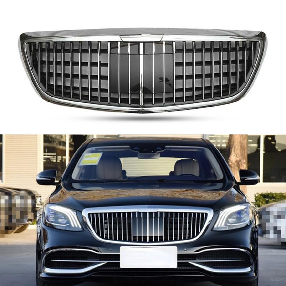 Doppellamellen-Frontstoßstange, Nieren-Doppelgitter, Grill-Ersatz, für Mercedes-Benz S Class W222 2013 2014 2015 2016 2017 2018 2019 von BMIXX