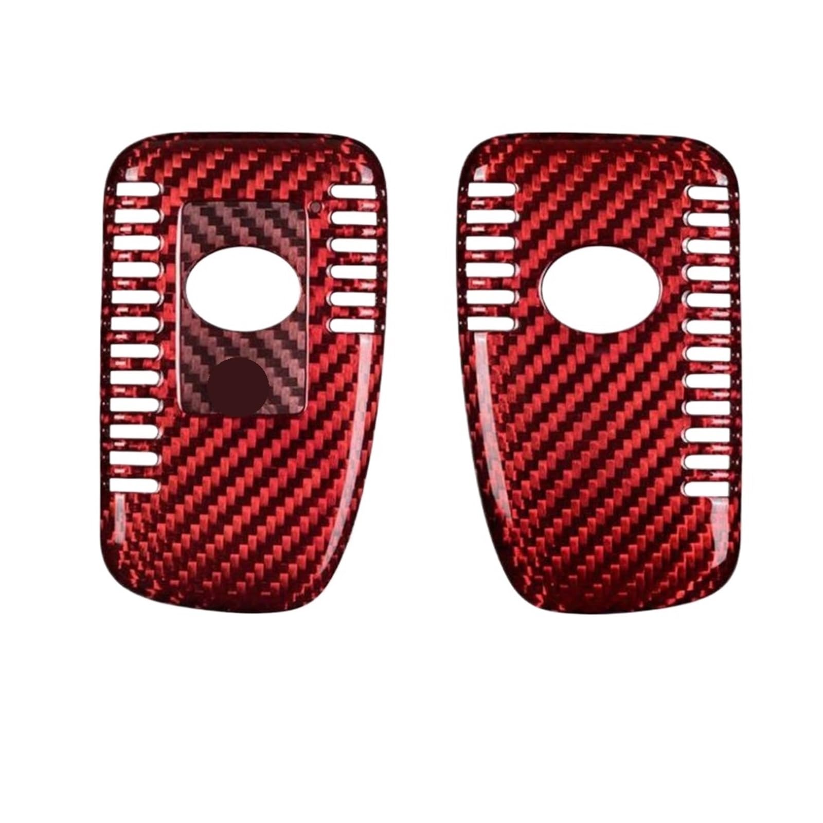 1 Set Carbon Fiber Auto Schlüssel Fall Abdeckung Shell Kompatibel for Lexus GS RX GX CT IST ES 2013 + Schlüssel schutzhülle(Type A red) von BMKUUOSJ