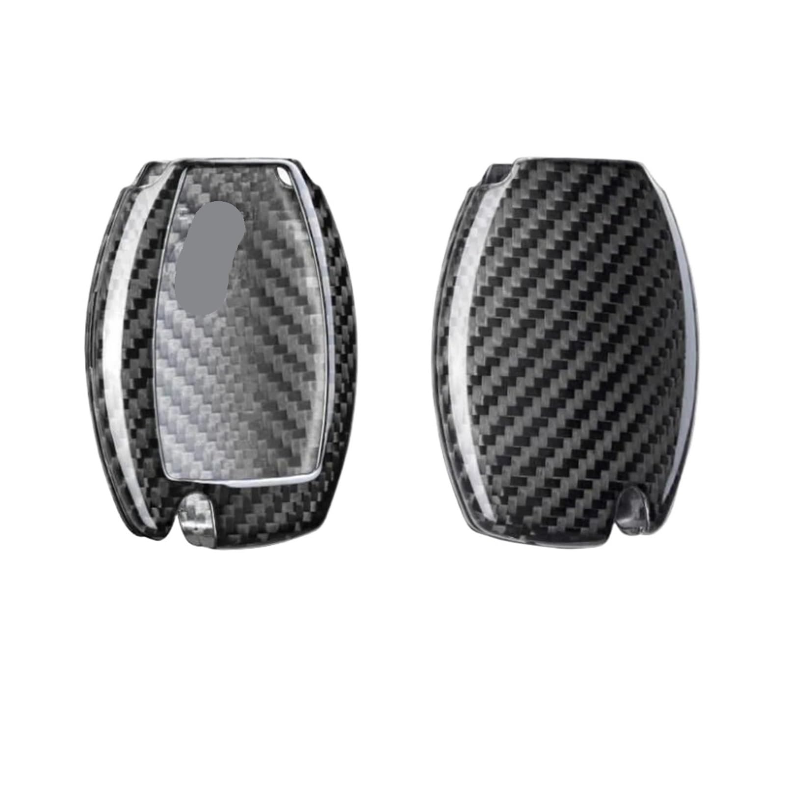 1 Set Real Carbon Fiber Auto Schlüssel Fall Abdeckung Shell Kompatibel for Benz ACE Klasse C260L GLB200 A200L E300L GLC Schlüssel schutzhülle(Type A silver black) von BMKUUOSJ