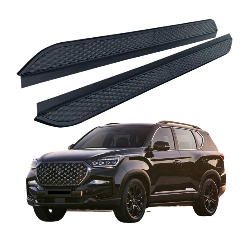 2 STÜCKE Seitenschritt Kompatibel for SsangYong G4 Rexton 2018 2019 2020 2021 2022 2023 2024 Trittbrett Nerf Bars Treppen Aluminiumpedale von BMKUUOSJ