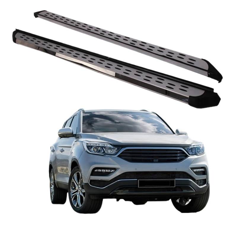 2 STÜCKE Seitenschritt Kompatibel for SsangYong G4 Rexton 2018 2019 2020 2021 2022 2023 2024 Trittbrett Nerf Bars Treppen Aluminiumpedale von BMKUUOSJ