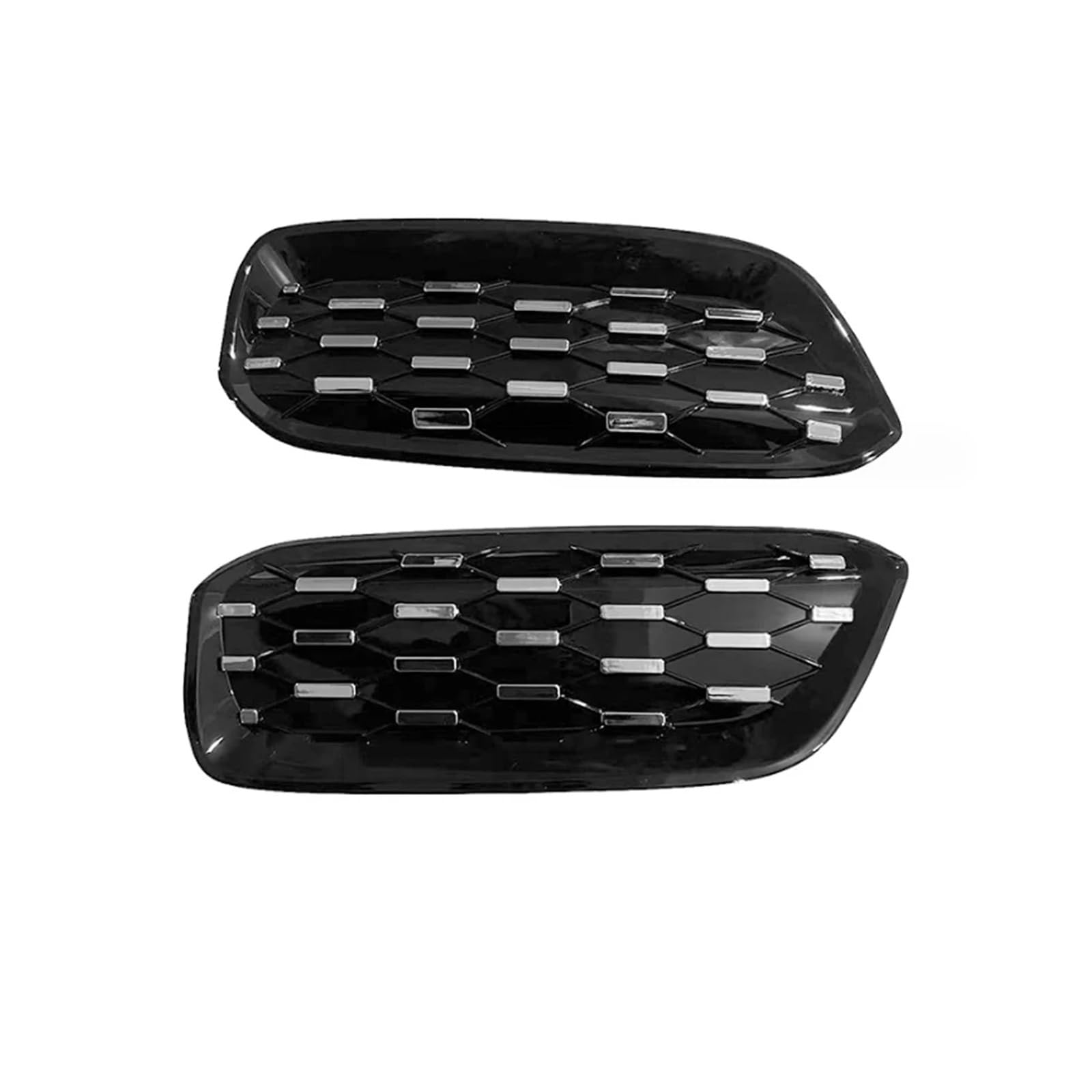 2Pcs Silber/Schwarz Auto Kühlergrill Stoßstange Grill Kompatibel for BMW I3 2013-2021 Front Stoßstange Grille abdeckung Aufkleber Auto Zubehör(Silver) von BMKUUOSJ