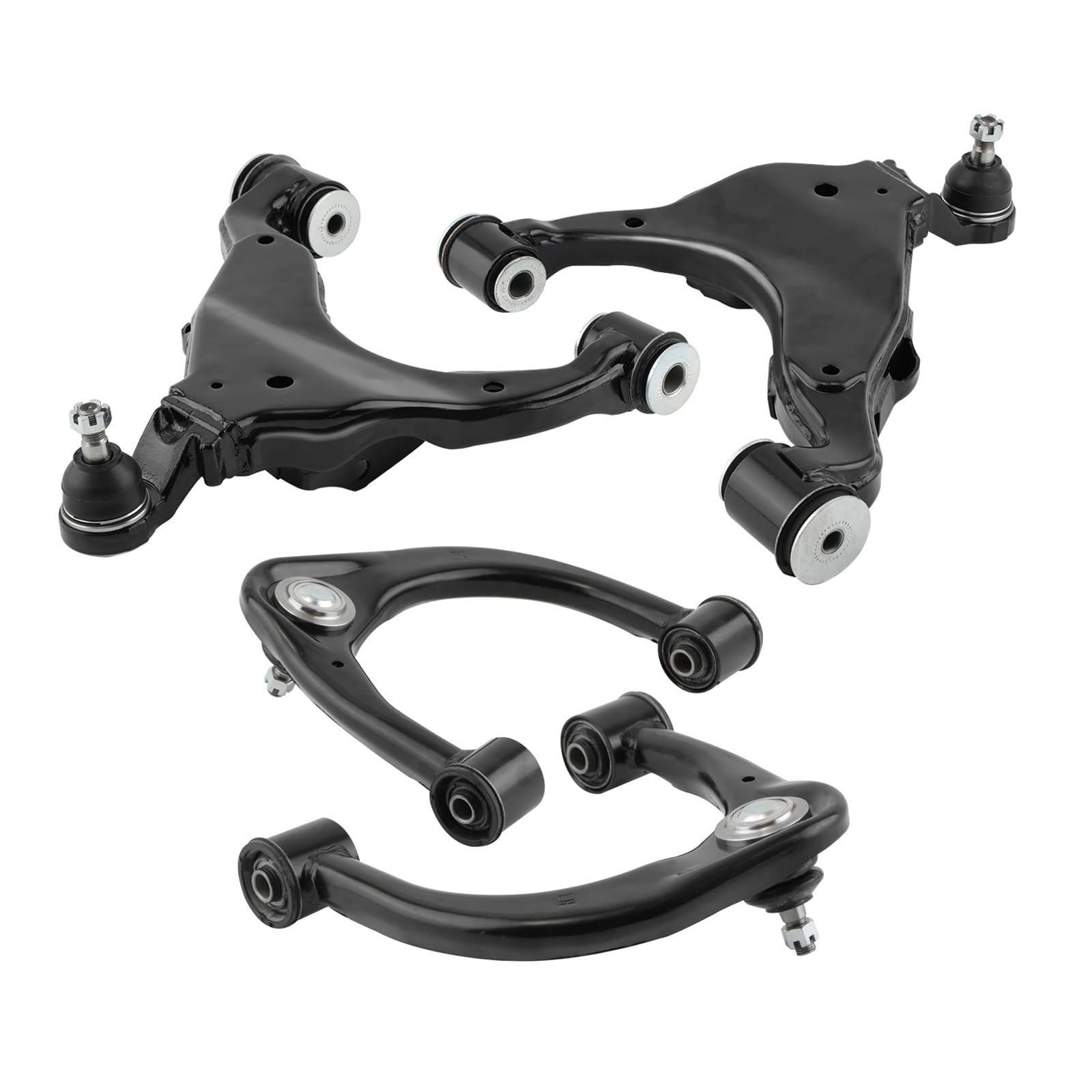 4x vordere untere und obere Querlenker mit Kugelgelenken, kompatibel mit Toyota Tacoma 2015 TRD Pro Suspension Kit von BMKUUOSJ