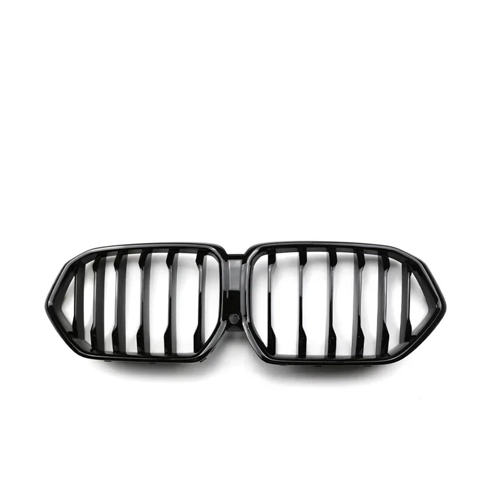 Auto-Frontstoßstange-Nierengrill, kompatibel for BMW X6 Serie G06 2019–2023, Einzel-Doppel-Lamellen-ABS-Ersatz-Renngrill, Auto-Zubehör(Single Gloss Black) von BMKUUOSJ