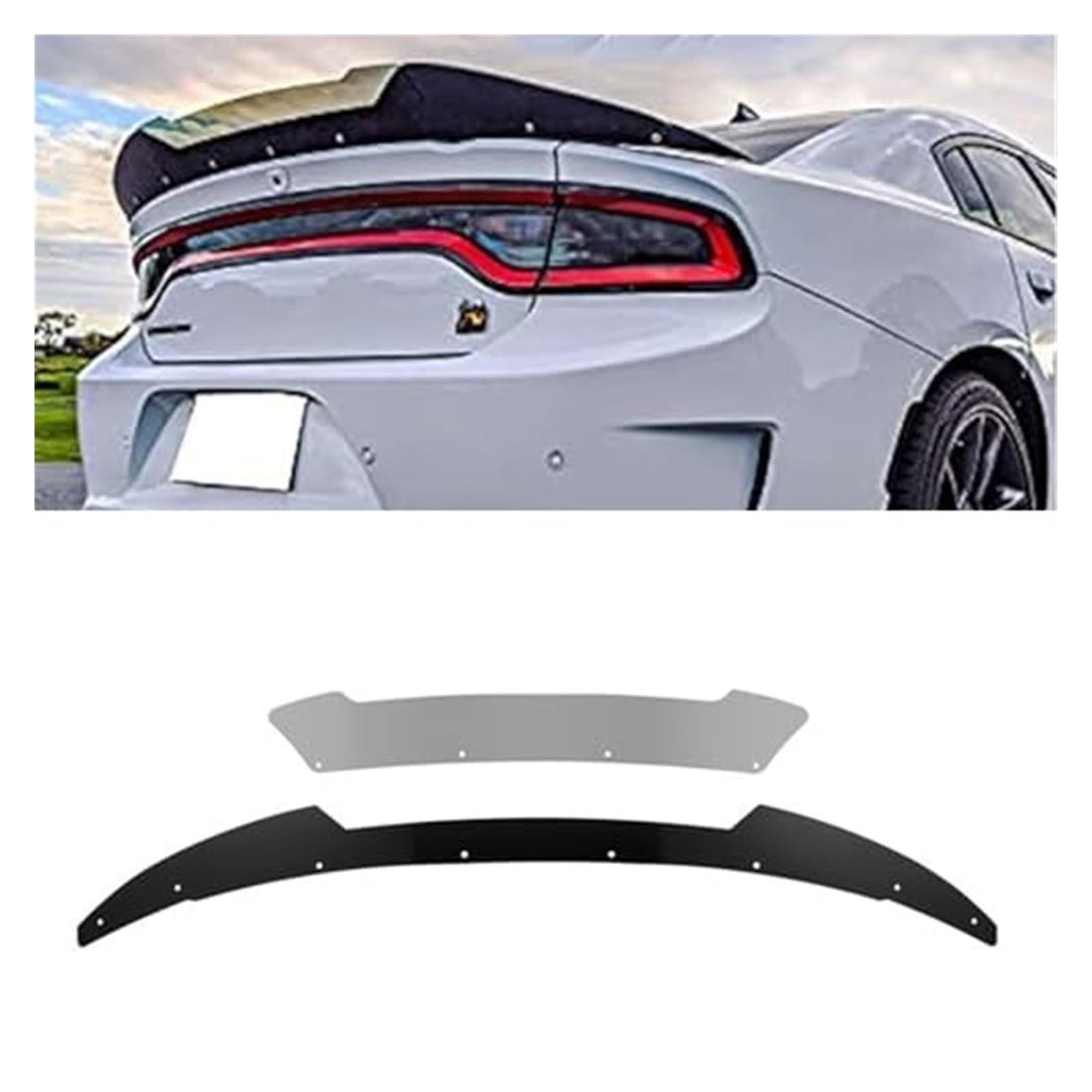 Auto-Heckspoiler Kompatibel for Dodge Charger 2015-2021 SRT Heckspoiler und Heckspoiler Rennsportwagenzubehör von BMKUUOSJ