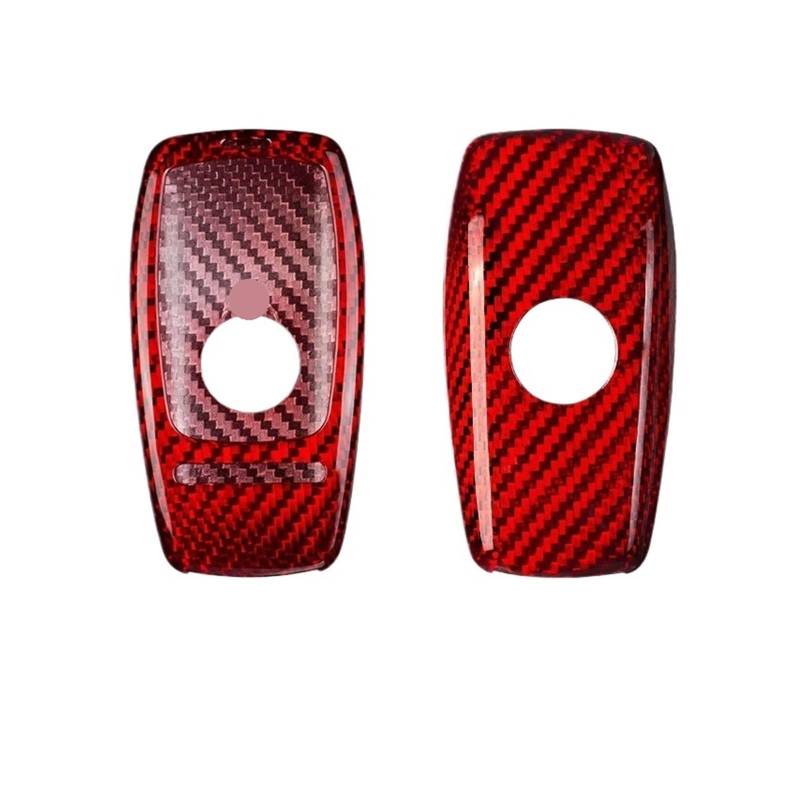 Autoschlüsseletui-Abdeckung Real Carbon Fiber Key Shell Kompatibel for Benz 63 S63 G63 AMG 2021 2020 Autozubehör(Red) von BMKUUOSJ