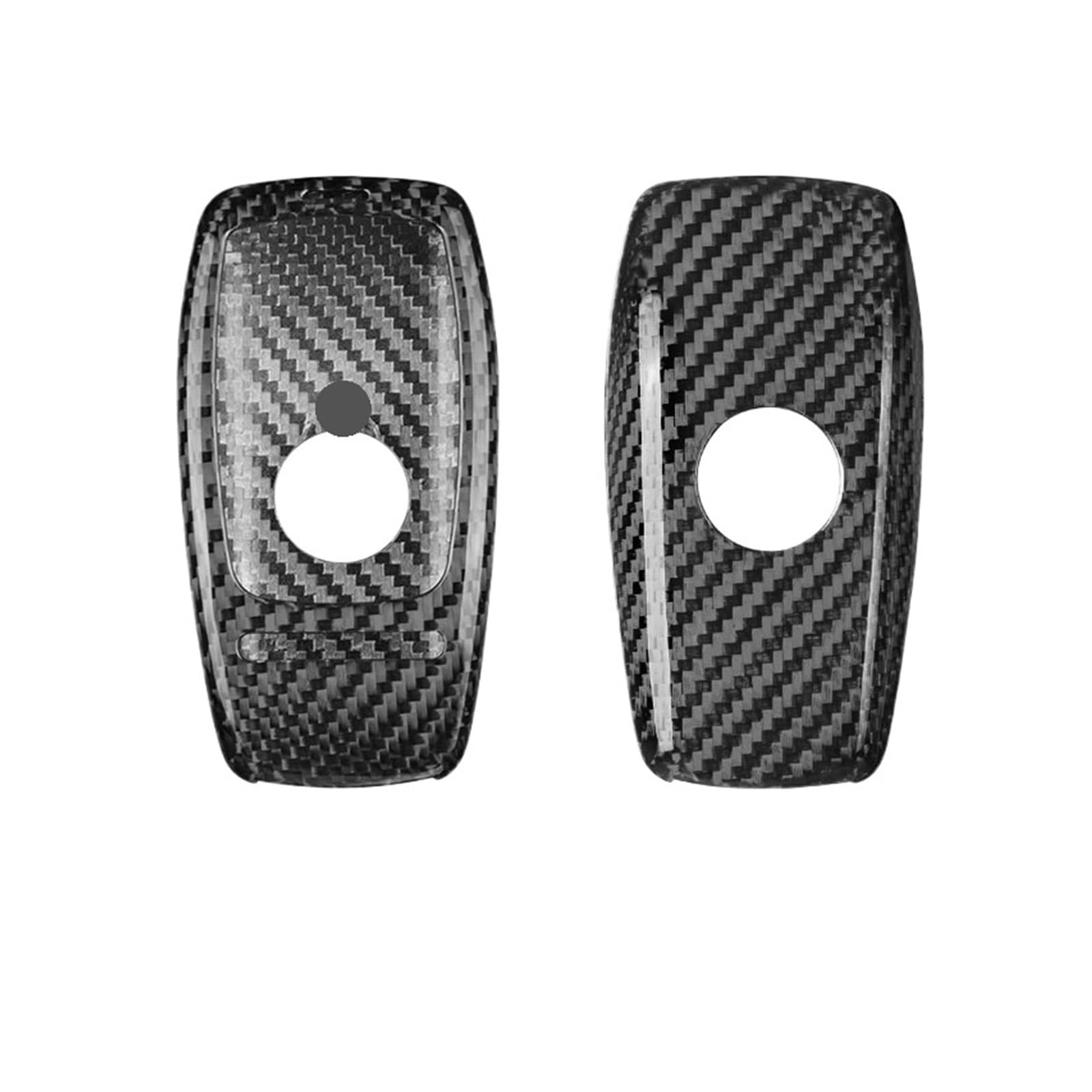 Autoschlüsseletui-Abdeckung Real Carbon Fiber Key Shell Kompatibel for Benz 63 S63 G63 AMG 2021 2020 Autozubehör(Silver) von BMKUUOSJ