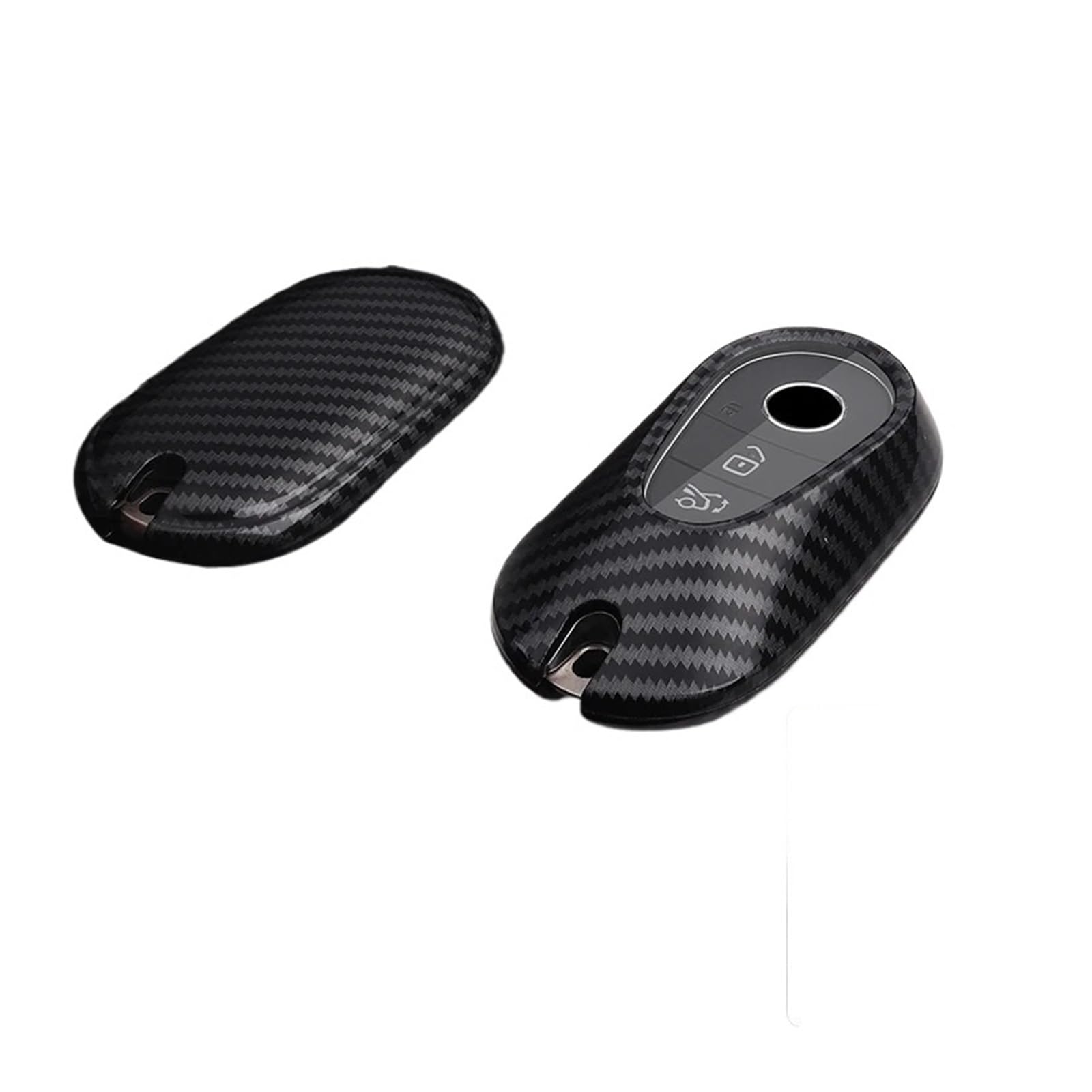 Carbon Fiber Auto Fernbedienung Schlüssel Fall Tasche Kompatibel for Benz CS Klasse W206 W223 C260L C200L S400L S450L S500 Schlüssel gehäuse(Single hull) von BMKUUOSJ