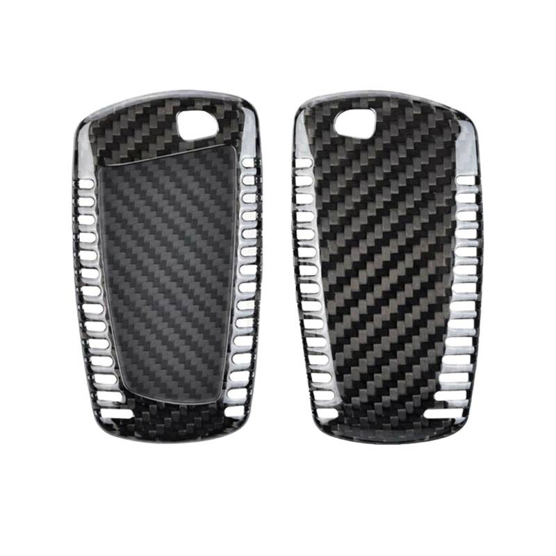 Carbon Fiber Car Remote Smart Key Fob Abdeckung Fall Shell Halter Schutz Haut Kompatibel for BMW 3 5 7 Serie x3 X5 X6 Zubehör(Black Carbon Fiber B) von BMKUUOSJ